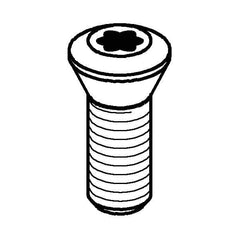 Kennametal - Hex Socket for Indexables - 1/4-20 Thread, For Use with Wedges - Makers Industrial Supply