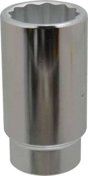 Proto - 1-5/16", 1/2" Drive, Deep Hand Socket - 12 Points, 3-1/2" OAL, Chrome Finish - Makers Industrial Supply