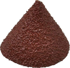 Superior Abrasives - 3/4" Diam 60 Grit 60° Included Angle Cone Center Lap - Aluminum Oxide, Medium Grade, Lock Nut Mount - Makers Industrial Supply