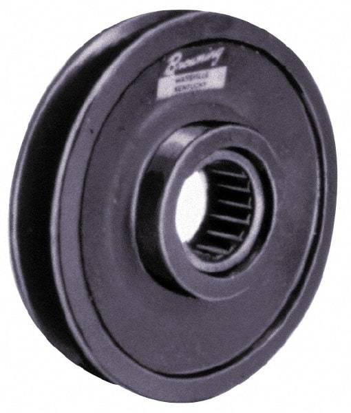 Browning - 1 Inside x 3.95" Outside Diam, 1" Wide Pulley Slot, Cast Iron Idler Pulley - 4L/A Belt Section - Makers Industrial Supply