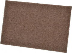 3M - Medium Grade, Aluminum Oxide Hand Pad - Tan, 6" Wide x 9" Long, Nonwoven - Makers Industrial Supply