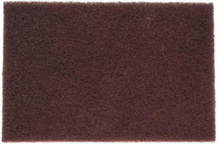 3M - Very Fine Grade, Aluminum Oxide Hand Pad - Maroon, 6" Wide x 9" Long, Nonwoven - Makers Industrial Supply