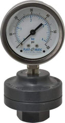 Plast-O-Matic - 60 Max psi, 2 Inch Dial Diameter, PVC Pressure Gauge Guard and Isolator - 3% Accuracy - Makers Industrial Supply