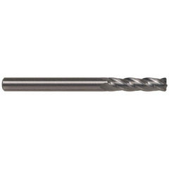 Square End Mill: 0.4724'' Dia, 1-1/64'' LOC, 4-1/2'' OAL, 6 Flutes, Solid Carbide Single End, AlTiN Finish, Spiral Flute, Centercutting, RH Cut, RH Flute, Series 57