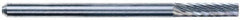 M.A. Ford - 1/8" Cut Diam, 1/8" Shank Diam, Taper Head Single Cut Burr - Carbide, Radius End, 1/2" LOC, 3" OAL - Makers Industrial Supply