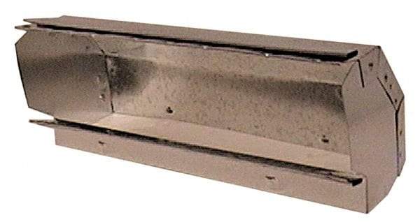 Made in USA - 2-1/4" ID Galvanized Duct Shortway 90° Stack El - 10" Long, Standard Gage, 20 Piece - Makers Industrial Supply