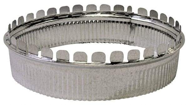 Made in USA - 8" ID Galvanized Duct Round Starting Collar - Standard Gage, 50 Piece - Makers Industrial Supply