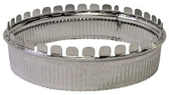 Made in USA - 8" ID Galvanized Duct Round Starting Collar - Standard Gage, 50 Piece - Makers Industrial Supply