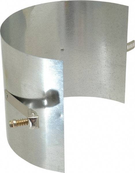 Made in USA - 4" ID Galvanized Duct Drawband - 4" Long, Standard Gage, 25 Piece - Makers Industrial Supply