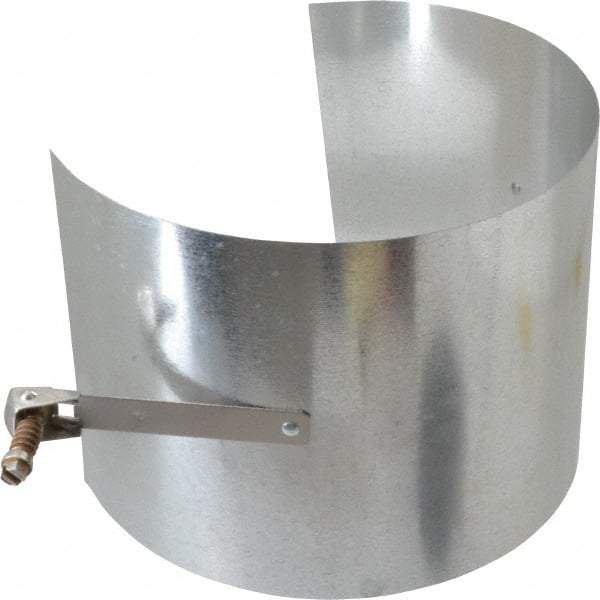 Made in USA - 5" ID Galvanized Duct Drawband - 5" Long, Standard Gage, 25 Piece - Makers Industrial Supply