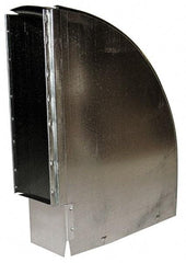 Made in USA - Galvanized Duct Flatway 90° Stack El - 10" Wide x 3-1/4" High, Standard Gage, 14 Piece - Makers Industrial Supply