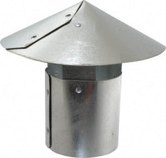 Made in USA - 3" ID Galvanized Duct Rain Cap - 28 Gage, 24 Piece - Makers Industrial Supply