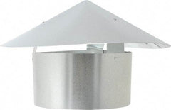 Made in USA - 6" ID Galvanized Duct Rain Cap - 26 Gage, 25 Piece - Makers Industrial Supply