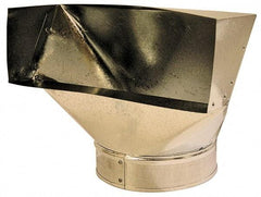 Made in USA - 2-1/4" ID Galvanized Duct Register Boot 90° - 10" Long, Standard Gage, 12 Piece - Makers Industrial Supply