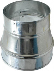 Made in USA - 6" ID Galvanized Duct Tapered Reducer without Crimp - Standard Gage, 20 Piece - Makers Industrial Supply