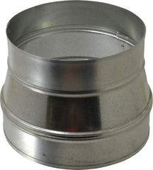 Made in USA - 8" ID Galvanized Duct Tapered Reducer without Crimp - Standard Gage, 12 Piece - Makers Industrial Supply