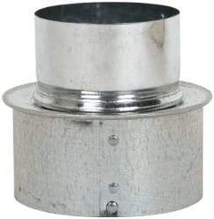 Made in USA - 4" ID Galvanized Duct Shortway Reducer without Crimp - Standard Gage, 35 Piece - Makers Industrial Supply