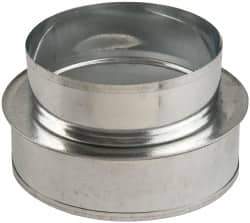 Made in USA - 6" ID Galvanized Duct Shortway Reducer without Crimp - Standard Gage, 20 Piece - Makers Industrial Supply