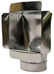 Made in USA - 8" ID Galvanized Duct Side Ceiling Box - 10" Long x 10" Wide, Standard Gage, 8 Piece - Makers Industrial Supply