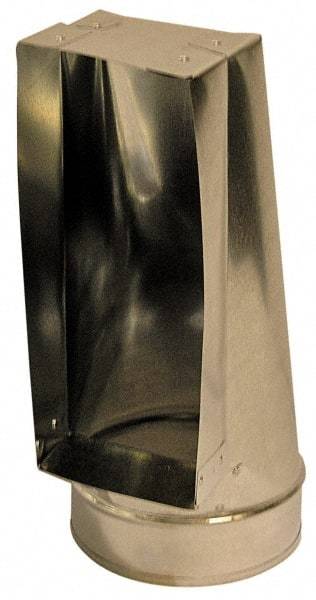 Made in USA - 6" ID Galvanized Duct End Register Boot - 12" Long x 2-1/4" Wide, Standard Gage, 30 Piece - Makers Industrial Supply