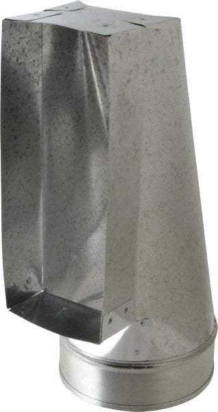 Made in USA - 6" ID Galvanized Duct End Register Boot - 10" Long x 4" Wide, Standard Gage, 25 Piece - Makers Industrial Supply