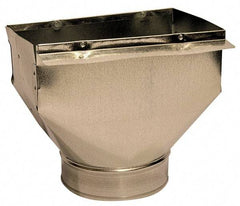 Made in USA - 6" ID Galvanized Duct Register Pan - 12" Long x 6" Wide, Standard Gage, 18 Piece - Makers Industrial Supply