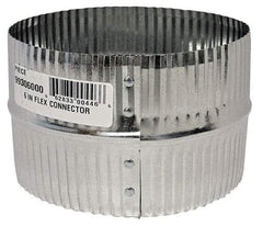 Made in USA - 8" ID Galvanized Duct Flex Connector - Standard Gage, 30 Piece - Makers Industrial Supply