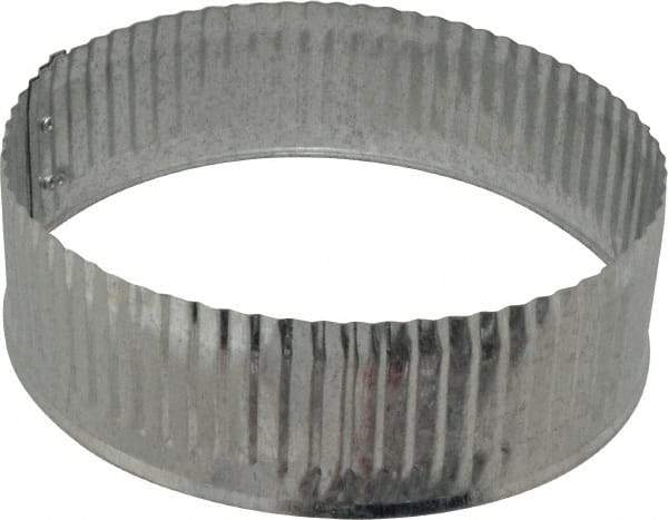 Made in USA - 6" ID Galvanized Duct Flex Connector - Standard Gage, 35 Piece - Makers Industrial Supply