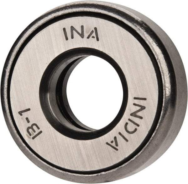 INA Bearing - 1/2" Inside x 1-7/32" Outside Diam, 5/8" Thick, Steel Ball Thrust Bearing - 5,600 Lbs. Static Capacity, 3,850 Max Pressure x Velocity - Makers Industrial Supply