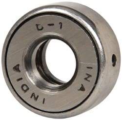 INA Bearing - 1/2" Inside x 1-7/32" Outside Diam, 9/16" Thick, Steel Ball Thrust Bearing - 5,600 Lbs. Static Capacity, 3,850 Max Pressure x Velocity - Makers Industrial Supply