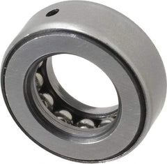 INA Bearing - 13/16" Inside x 1-15/32" Outside Diam, 9/16" Thick, Steel Ball Thrust Bearing - 7,300 Lbs. Static Capacity, 4,250 Max Pressure x Velocity - Makers Industrial Supply