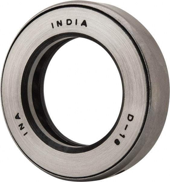 INA Bearing - 1-9/16" Inside x 2-19/32" Outside Diam, 5/8" Thick, Steel Ball Thrust Bearing - 18,300 Lbs. Static Capacity, 7,700 Max Pressure x Velocity - Makers Industrial Supply