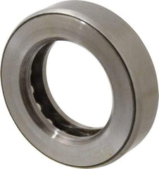 INA Bearing - 2" Inside x 3-11/32" Outside Diam, 7/8" Thick, Steel Ball Thrust Bearing - 32,500 Lbs. Static Capacity, 13,400 Max Pressure x Velocity - Makers Industrial Supply