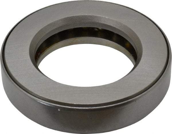 INA Bearing - 2-1/8" Inside x 3-19/32" Outside Diam, 13/16" Thick, Steel Ball Thrust Bearing - 30,000 Lbs. Static Capacity, 11,100 Max Pressure x Velocity - Makers Industrial Supply