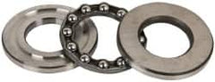 INA Bearing - 1" Inside x 1.969" Outside Diam, 5/8" Thick, Steel Ball Thrust Bearing - 6,700 Lbs. Static Capacity, 3,650 Max Pressure x Velocity - Makers Industrial Supply