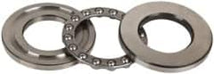 INA Bearing - 2-3/16" Inside x 3-19/32" Outside Diam, 13/16" Thick, Steel Ball Thrust Bearing - 22,600 Lbs. Static Capacity, 9,000 Max Pressure x Velocity - Makers Industrial Supply