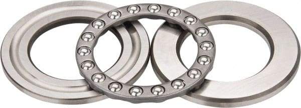 INA Bearing - 2-1/4" Inside x 3-23/32" Outside Diam, 13/16" Thick, Steel Ball Thrust Bearing - 22,600 Lbs. Static Capacity, 9,000 Max Pressure x Velocity - Makers Industrial Supply