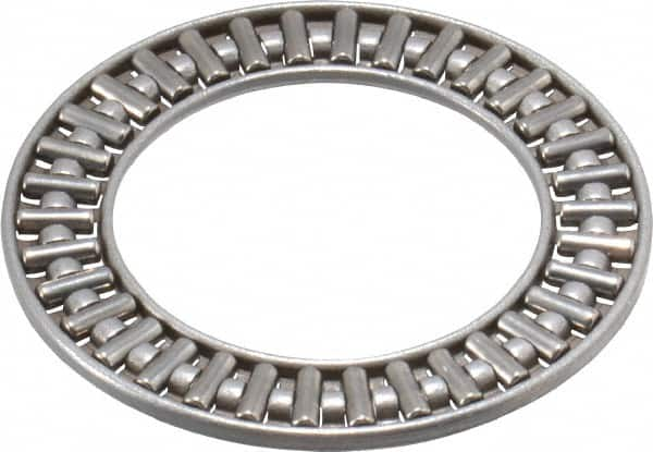 INA Bearing - 1-1/8" Inside x 1-3/4" Outside Diam, 0.078" Thick, Steel Needle Cage Thrust Bearing - Makers Industrial Supply