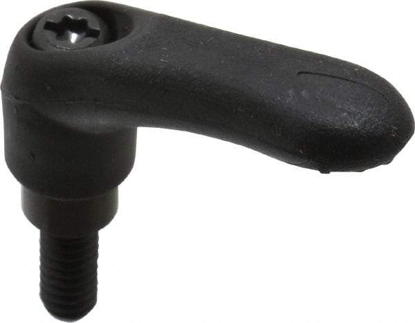 Gibraltar - 1/4-20, 0.39" Hub Diam, Thermoplastic Elastomer Adjustable Clamping Handle - 0.59" Stud Length - Makers Industrial Supply