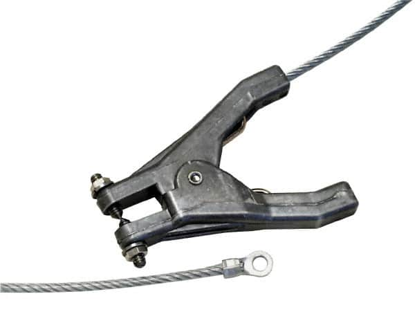 Hubbell Workplace - 19 AWG, 3 Ft., Hand Clamp, Terminal, Grounding Cable with Clamps - Noninsulated - Makers Industrial Supply