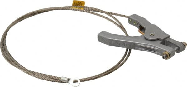 Hubbell Workplace - 19 AWG, 5 Ft., Hand Clamp, Terminal, Grounding Cable with Clamps - Noninsulated - Makers Industrial Supply