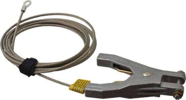 Hubbell Workplace - 19 AWG, 10 Ft., Hand Clamp, Terminal, Grounding Cable with Clamps - Noninsulated - Makers Industrial Supply