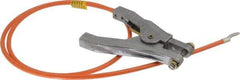 Hubbell Workplace - 19 AWG, 3 Ft., Hand Clamp, Terminal, Grounding Cable with Clamps - Orange - Makers Industrial Supply