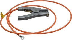 Hubbell Workplace - 19 AWG, 5 Ft., Hand Clamp, Terminal, Grounding Cable with Clamps - Orange - Makers Industrial Supply