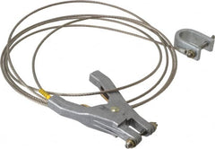 Hubbell Workplace - 19 AWG, 10 Ft., C-Clamp, Hand Clamp, Grounding Cable with Clamps - Noninsulated - Makers Industrial Supply