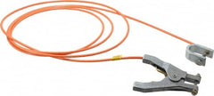 Hubbell Workplace - 19 AWG, 10 Ft., C-Clamp, Hand Clamp, Grounding Cable with Clamps - Orange - Makers Industrial Supply