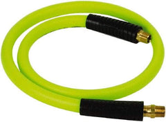 Legacy - 1/2" ID x 0.74" OD 4' Long Lead-In Whip Hose - FNPT x MNPT Swivel Ends, 300 Working psi, 140°, 3/8" Fitting, Green - Makers Industrial Supply