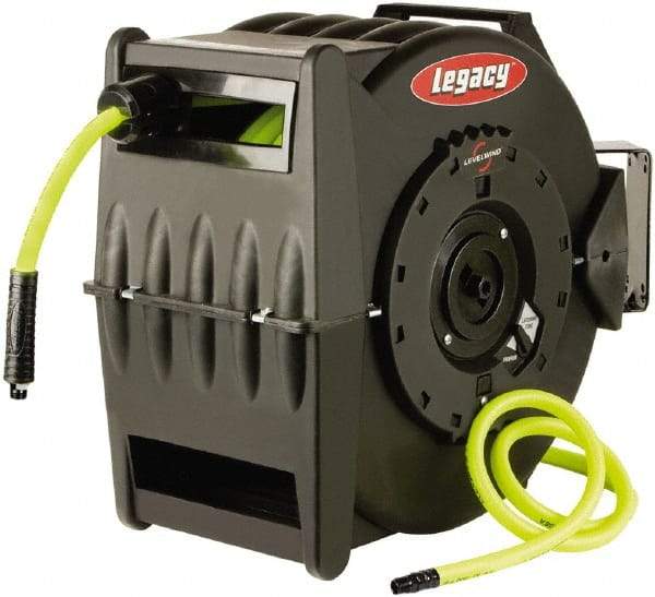 Legacy - 50' Spring Retractable Hose Reel - 300 psi, Hose Included - Makers Industrial Supply