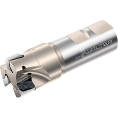 Walter - 40mm Cut Diam, 13mm Max Depth of Cut, 32mm Shank Diam, 110mm OAL, Indexable Square Shoulder End Mill - Multiple Insert Styles, Weldon Shank, 90° Lead Angle, Through Coolant, Series Xtra-tec - Makers Industrial Supply