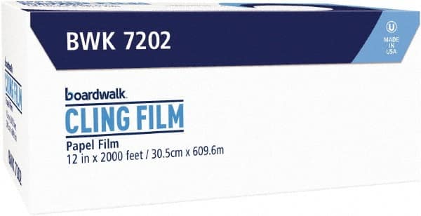 Boardwalk - PVC Food Wrap Film, 12" x 2,000' Roll - Use with Food Protection - Makers Industrial Supply